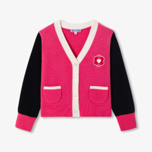 Girl colour block cardigan