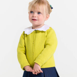 Baby girl cardigan in wool and cashmere