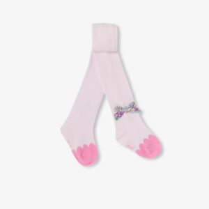 Baby girl tights with a Liberty fabric bow