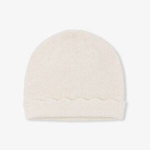 Baby girl lined knitted hat