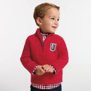 Baby boy trucker-neck sweater