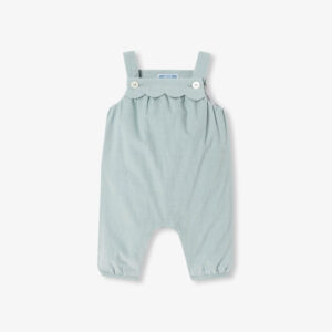 Baby girl velvet overalls