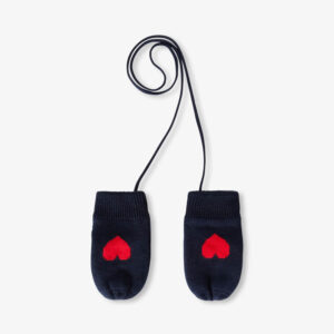 Baby girl knitted mittens