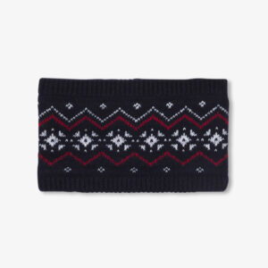 Baby boy snood in wool and cotton