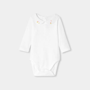 Baby girl bodysuit in cotton interlock