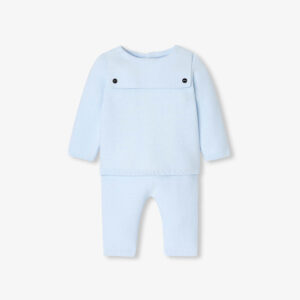 Baby boy set in garter stitch