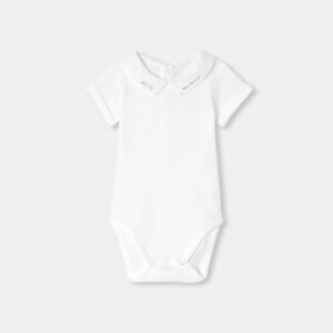 Baby boy short-sleeved cotton bodysuit