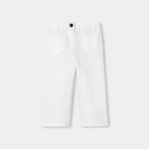 Baby girl trousers in cotton twill