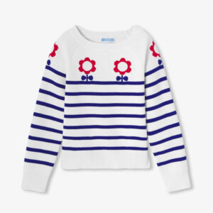 Girl jersey knit sailor sweater