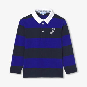 Long-sleeved children's rugby polo shirt