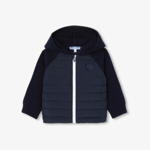 Baby boy bi-material cardigan