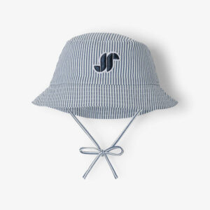 Baby striped cotton bucket hat