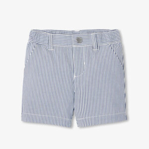 Baby boy striped twill shorts