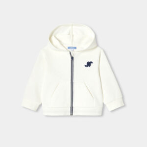 Baby boy piqué zip-up sweatshirt
