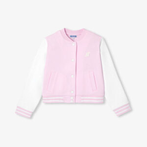 Girl Varsity cardigan in fleece