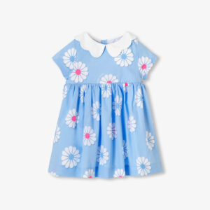 Baby girl cotton dress with floral pattern