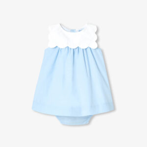 Baby girl dress in cotton fil-à-fil