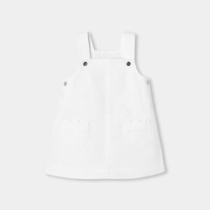 Baby girl twill pinafore dress