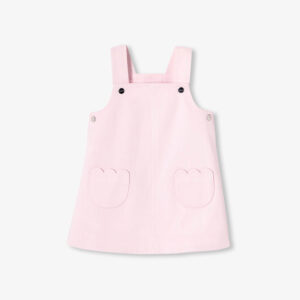Baby girl twill pinafore dress