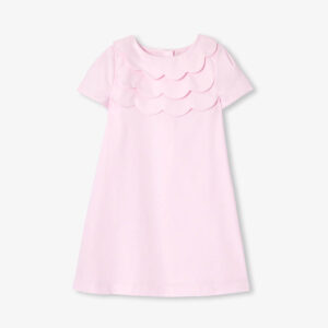 Girl ceremony dress in honeycomb piqué