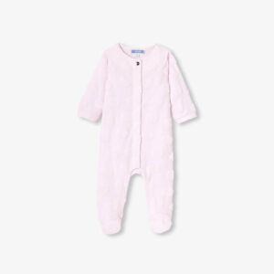 Baby girl pyjamas in cloud-patterned jersey