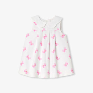 Baby girl pinafore dress in cotton piqué