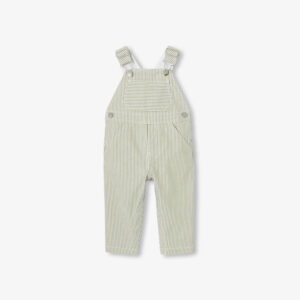 Baby boy dungarees in striped twill