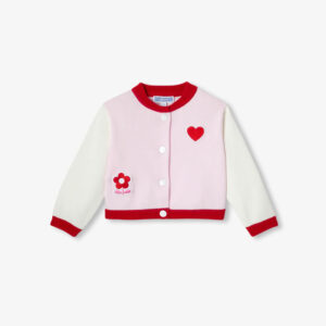 Baby girl varsity-style cardigan