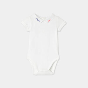 Baby boy short-sleeved cotton bodysuit