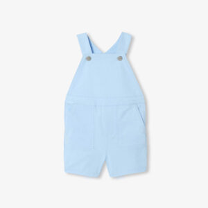 Baby boy short dungarees in twill