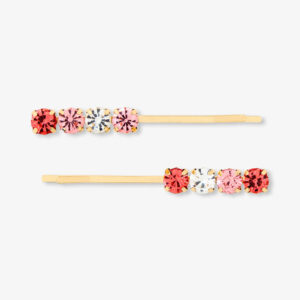 Girl pair of gold hair clips