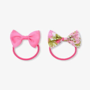 Girl pair of hair ties with bows