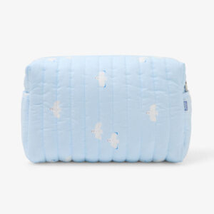 Quilted cotton toiletry bag
