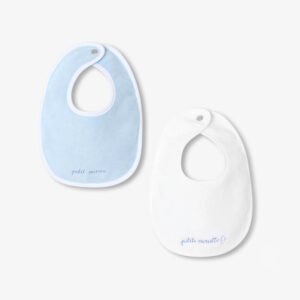 Set of terry cloth baby bibs
