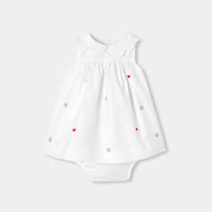 Baby girl embroidered poplin dress