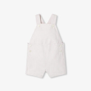 Baby boy striped twill dungaree shorts