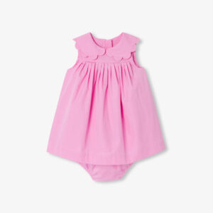 Baby girl's formal dress in cotton poplin