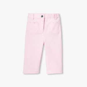 Baby girl trousers in cotton twill