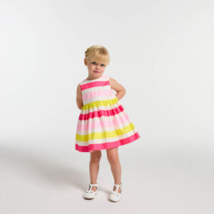 Baby girl cotton satin ceremony dress