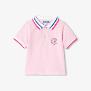 Baby boy short-sleeved polo shirt in cotton piqué
