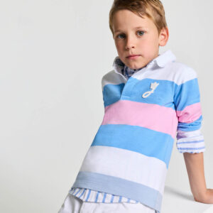 Children's cotton rugby polo shirt