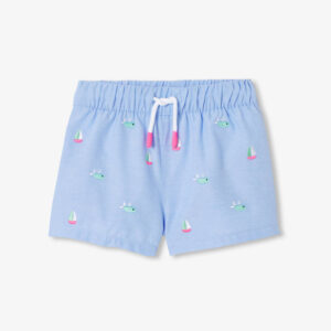 Baby swim shorts in oxford fabric
