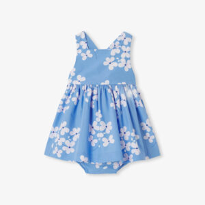 Baby girl dress in printed poplin