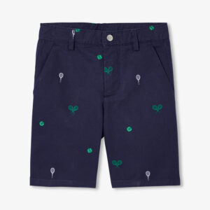 Boys' printed twill Bermuda shorts