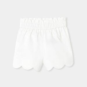 Baby girl paper bag waist twill shorts