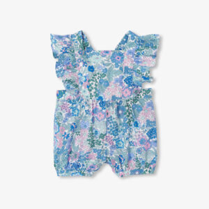 Baby girl jumpsuit in Liberty fabric