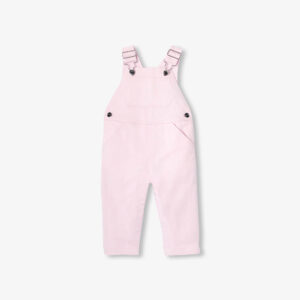 Baby girl cotton twill dungarees