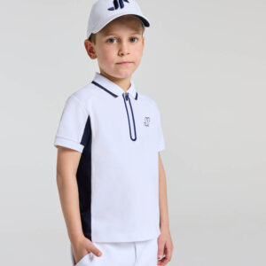 Boys' cotton piqué polo shirt
