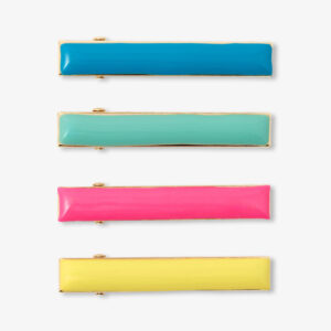 Girl set of 4 flat barrettes