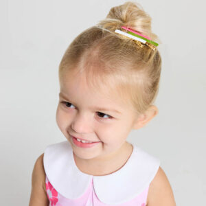 Girl set of 4 flat barrettes